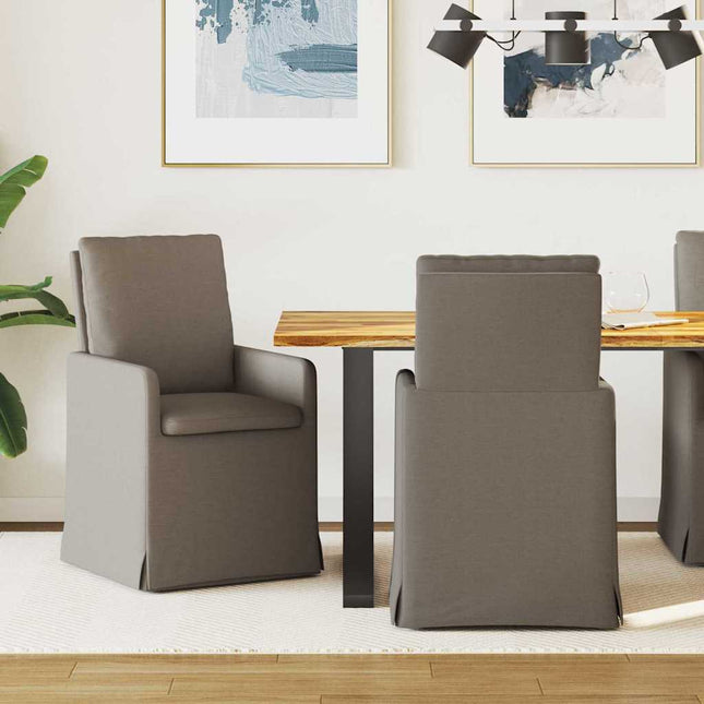 Eettafelstoelen 2 Pcs Beige 57 X 67 X 98 Cm