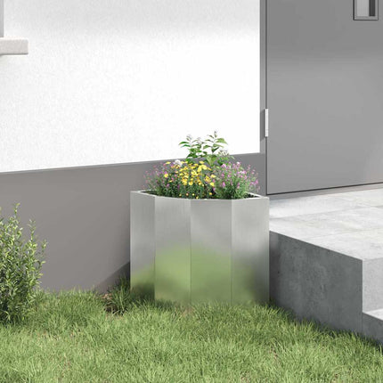 Hoek Plantbak Zilver