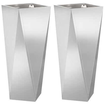 Plantenbak 2 Pcs Zilver