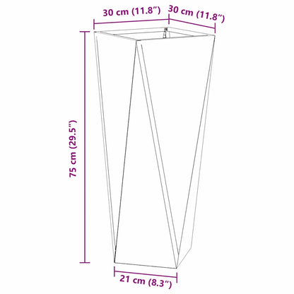 Plantenbak 2 Pcs Zilver