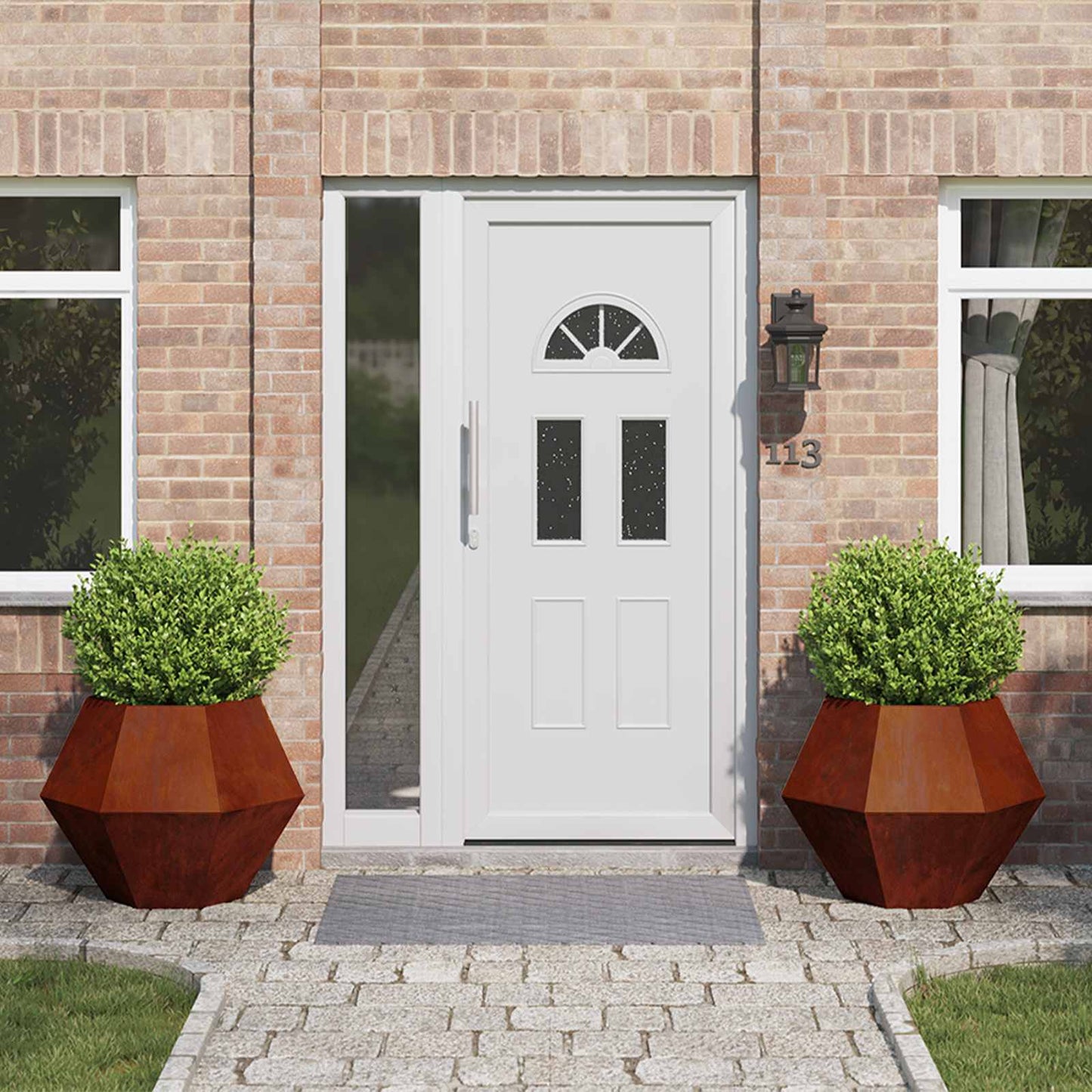 Plantenbak 2 Pcs Roestig