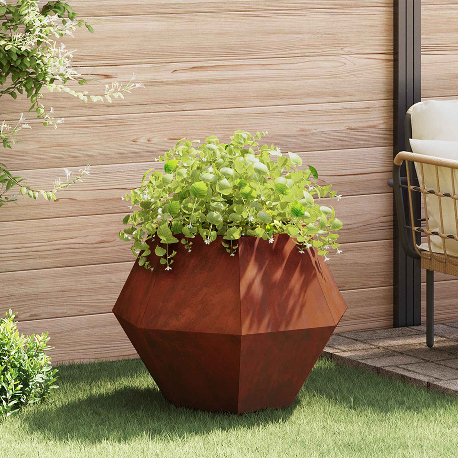 Plantenbak 2 Pcs Roestig