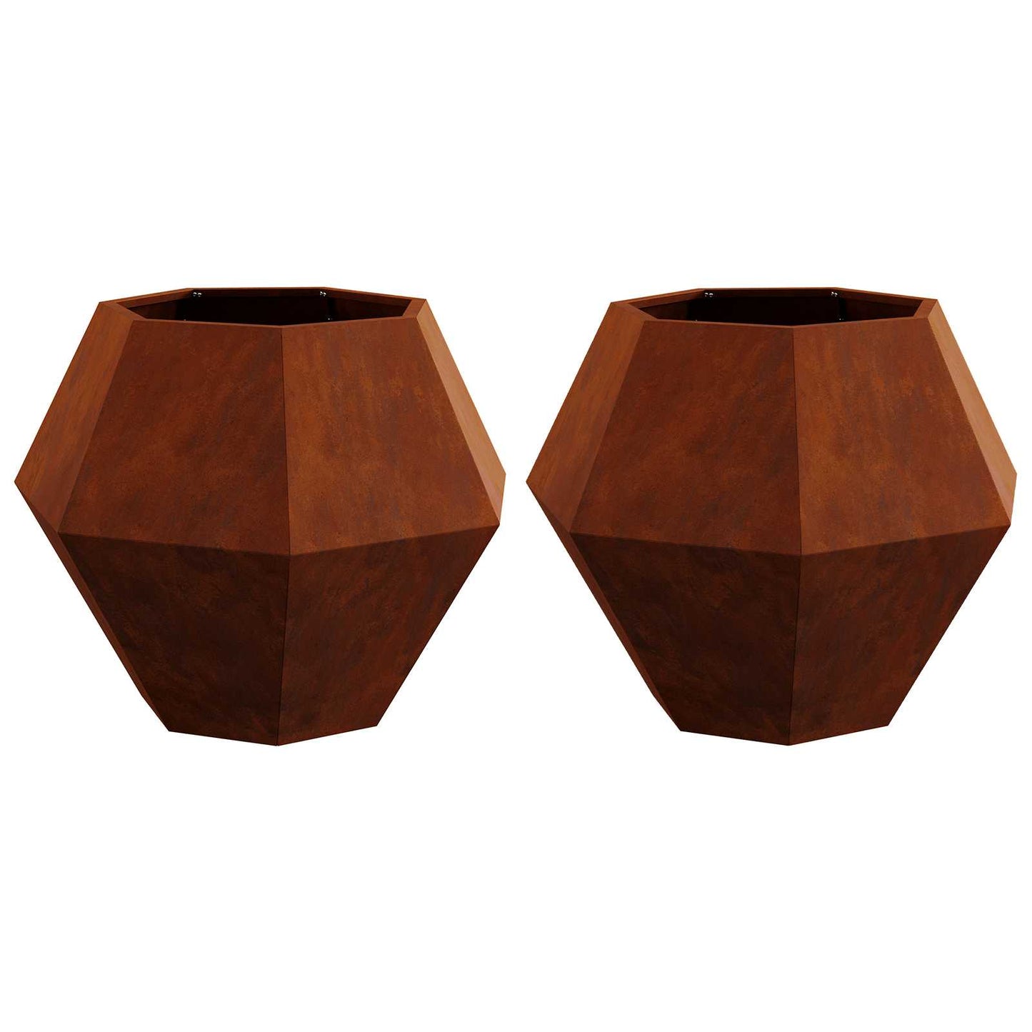 Plantenbak 2 Pcs Roestig