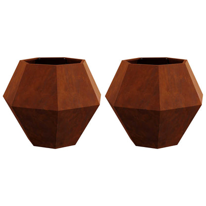 Plantenbak 2 Pcs Roestig