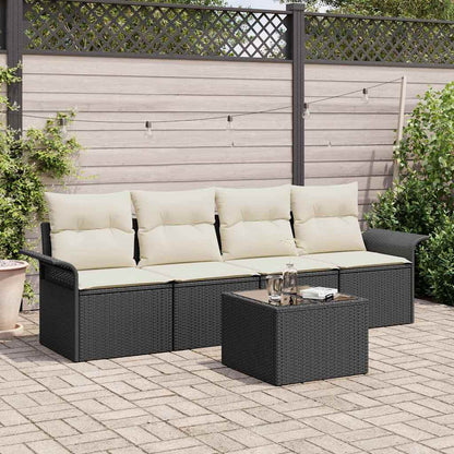 Tuin Sofa Set Met Kussen 5 Pcs Poly Rattan