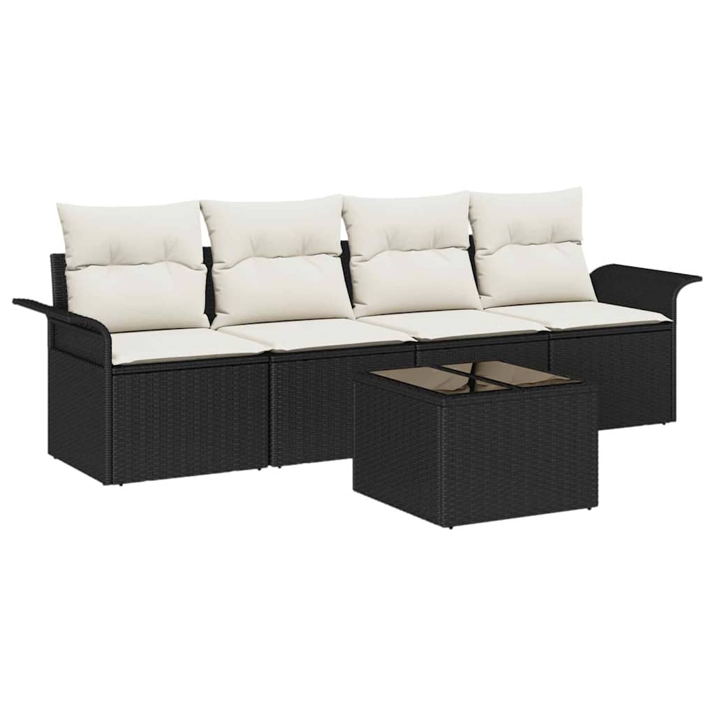 Tuin Sofa Set Met Kussen 5 Pcs Poly Rattan