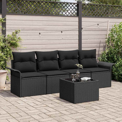 Tuin Sofa Set Met Kussen 5 Pcs Poly Rattan