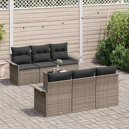 Tuinbankenset Met Kussen Met Opslag 7 Pcs Poly Rattan