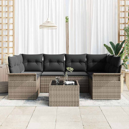 Tuin Sofa Set 7 Pcs 55 X 55 X 37 Cm Poly Rattan