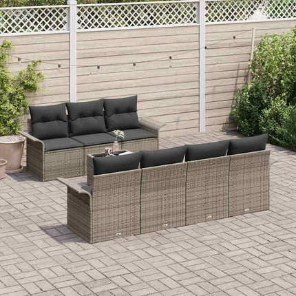 Tuinbankenset Met Kussen Met Opslag 8 Pcs Poly Rattan
