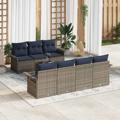 Tuin Sofa Set Met Kussen 8 Pcs Beige En Poly Rattan