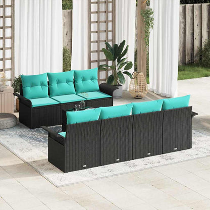 Tuin Sofa Set Met Kussen 8 Pcs Beige En Poly Rattan