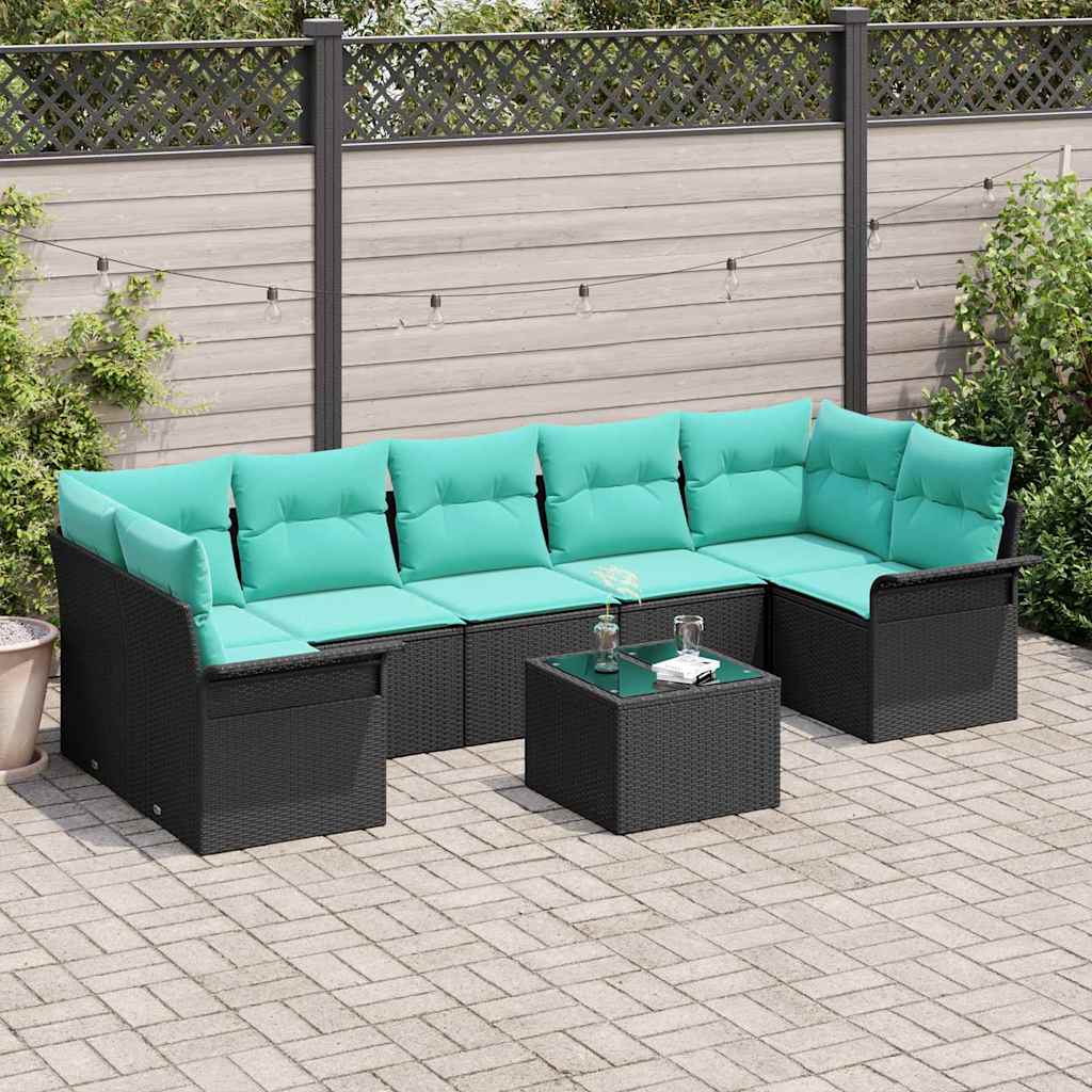 Tuin Sofa Set Met Kussen 8 Pcs Beige En Poly Rattan