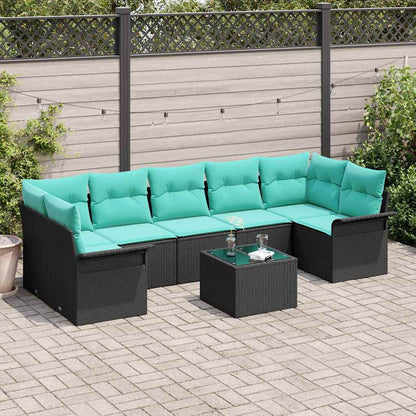 Tuin Sofa Set Met Kussen 8 Pcs Beige En Poly Rattan