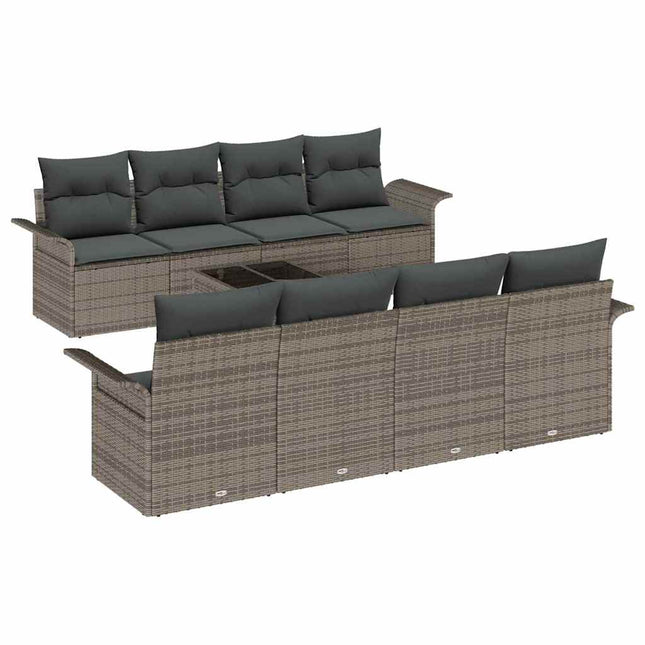 Tuin Sofa Set 9 Pcs 55 X 55 X 37 Cm Poly Rattan