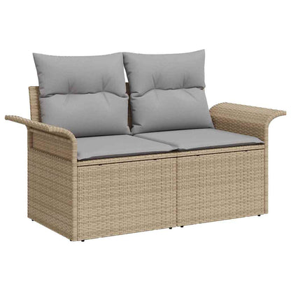 Tuinbankenset Met Kussen 9 Pcs En Grijs Poly Rattan