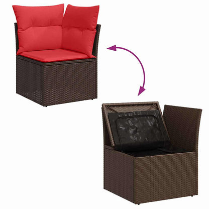 Tuin Sofa Set Met Kussen 9 Pcs Beige En Poly Rattan