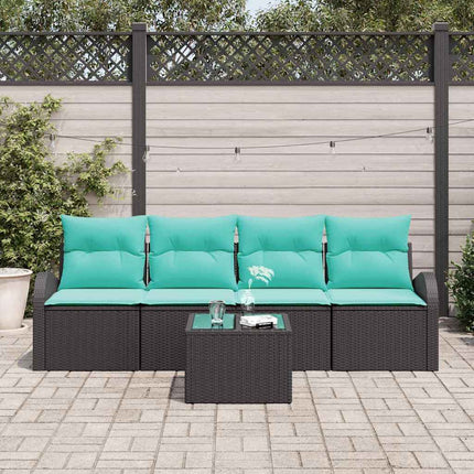 Tuin Sofa Set Met Opslag 5 Pcs Poly Rattan