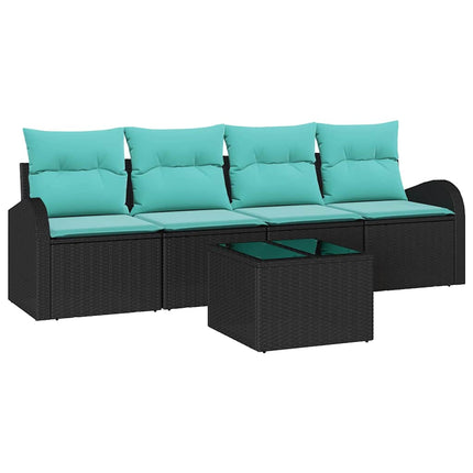 Tuin Sofa Set Met Opslag 5 Pcs Poly Rattan