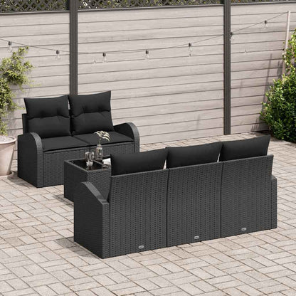 Tuin Sofa Set Met Opslag 6 Pcs En Crème Poly Rattan