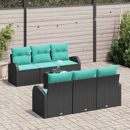 Tuin Sofa Set Met Opslag 7 Pcs Poly Rattan
