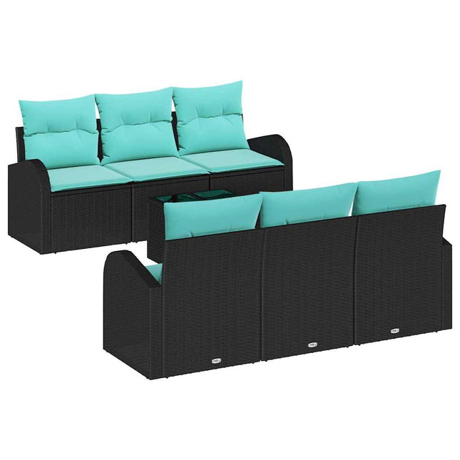 Tuin Sofa Set Met Opslag 7 Pcs Poly Rattan