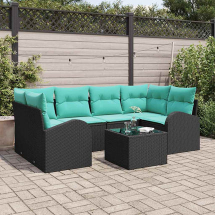 Tuin Sofa Set Met Opslag 7 Pcs Poly Rattan