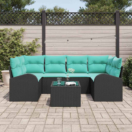 Tuin Sofa Set Met Opslag 7 Pcs Poly Rattan