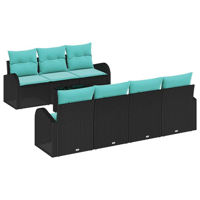 Tuin Sofa Set Met Opslag 8 Pcs Poly Rattan