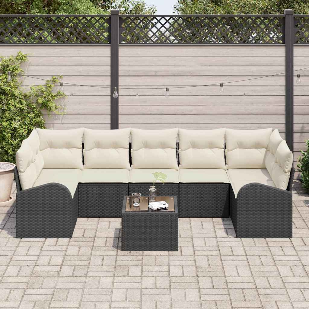 Tuin Sofa Set Met Opslag 8 Pcs En Crème 289 X 124 X 69 Cm