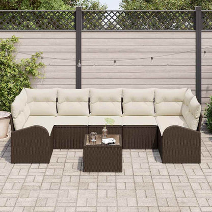 Tuin Sofa Set Met Opslag 8 Pcs En Crème 289 X 124 X 69 Cm