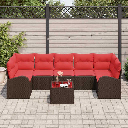 Tuin Sofa Set Met Opslag 8 Pcs Beige En Poly Rattan