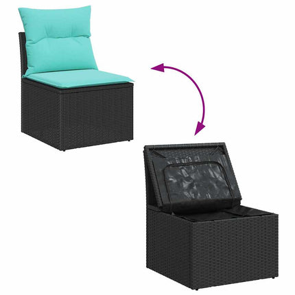 Tuin Sofa Set Met Opslag 8 Pcs Poly Rattan