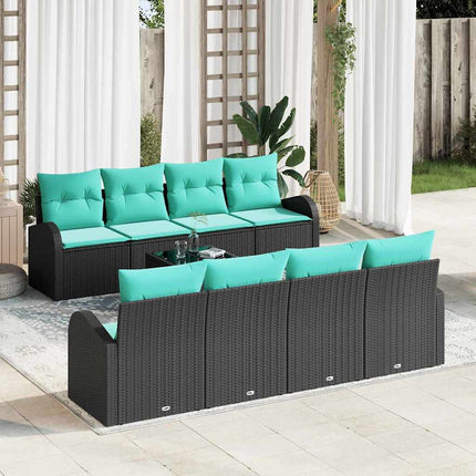 Bankstel Met Kussen 9 Pcs Poly Rattan
