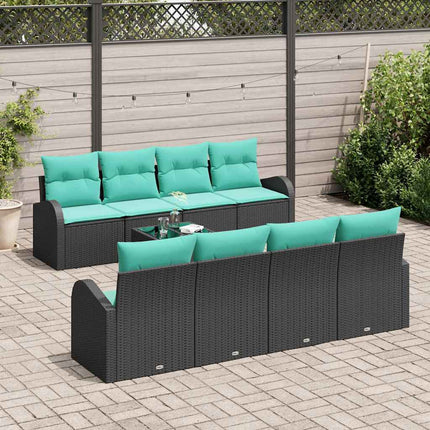 Bankstel Met Kussen 9 Pcs Poly Rattan
