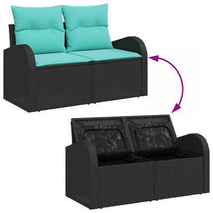 Bankstel Met Kussen 9 Pcs Poly Rattan
