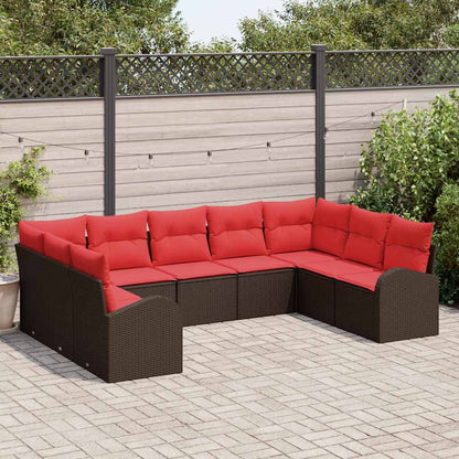 Tuinbankenset Met Kussen 10 Pcs Poly Rattan