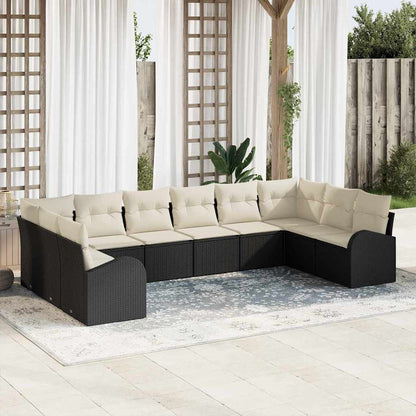 Tuinbankenset Met Kussen 10 Pcs Poly Rattan