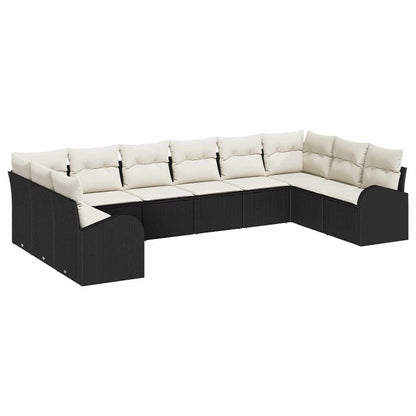 Tuinbankenset Met Kussen 10 Pcs Poly Rattan