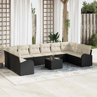 Tuinbankenset Met Kussen 10 Pcs Poly Rattan