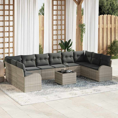 Tuinbankenset Met Kussen 10 Pcs Poly Rattan