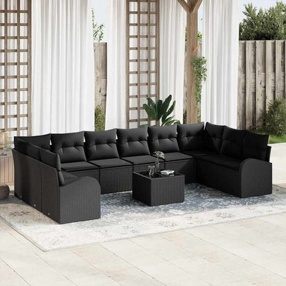 Tuinbankenset Met Kussen 10 Pcs Poly Rattan