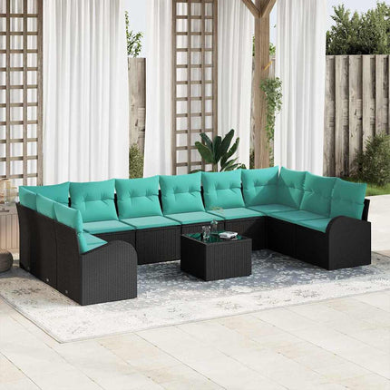 Tuinbankenset Met Kussen 11 Pcs Poly Rattan