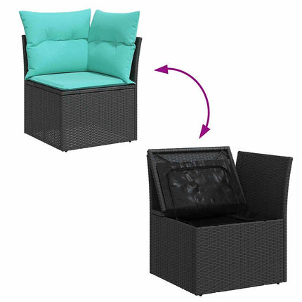 Tuinbankenset Met Kussen 11 Pcs Poly Rattan