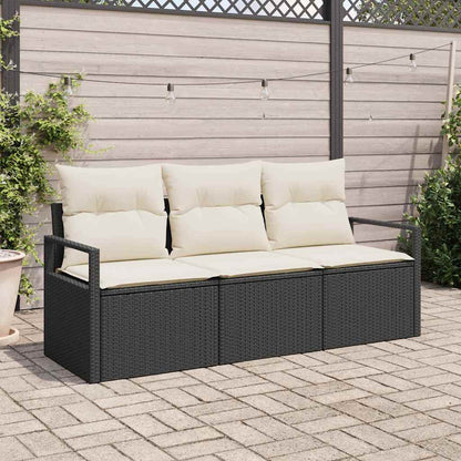Tuinbankenset Met Kussen 3 Pcs Poly Rattan