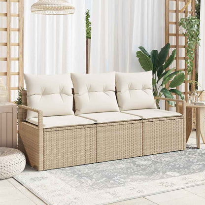Tuinbankenset Met Kussen 3 Pcs Poly Rattan