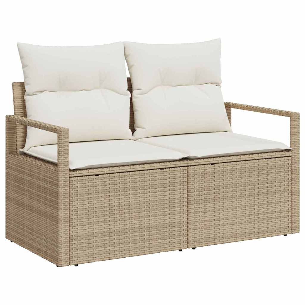 Tuinbankenset Met Kussen 3 Pcs Poly Rattan