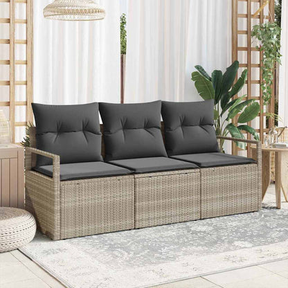 Tuinbankenset Met Kussen 3 Pcs Poly Rattan