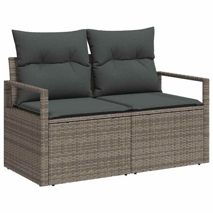 Tuin Sofa Set Met Kussen Met Opslag 6 Pcs Poly Rattan