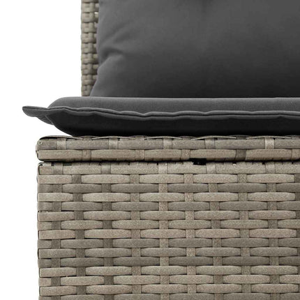 Tuin Sofa Set Met Kussen 7 Pcs Poly Rattan, Staal En Glas